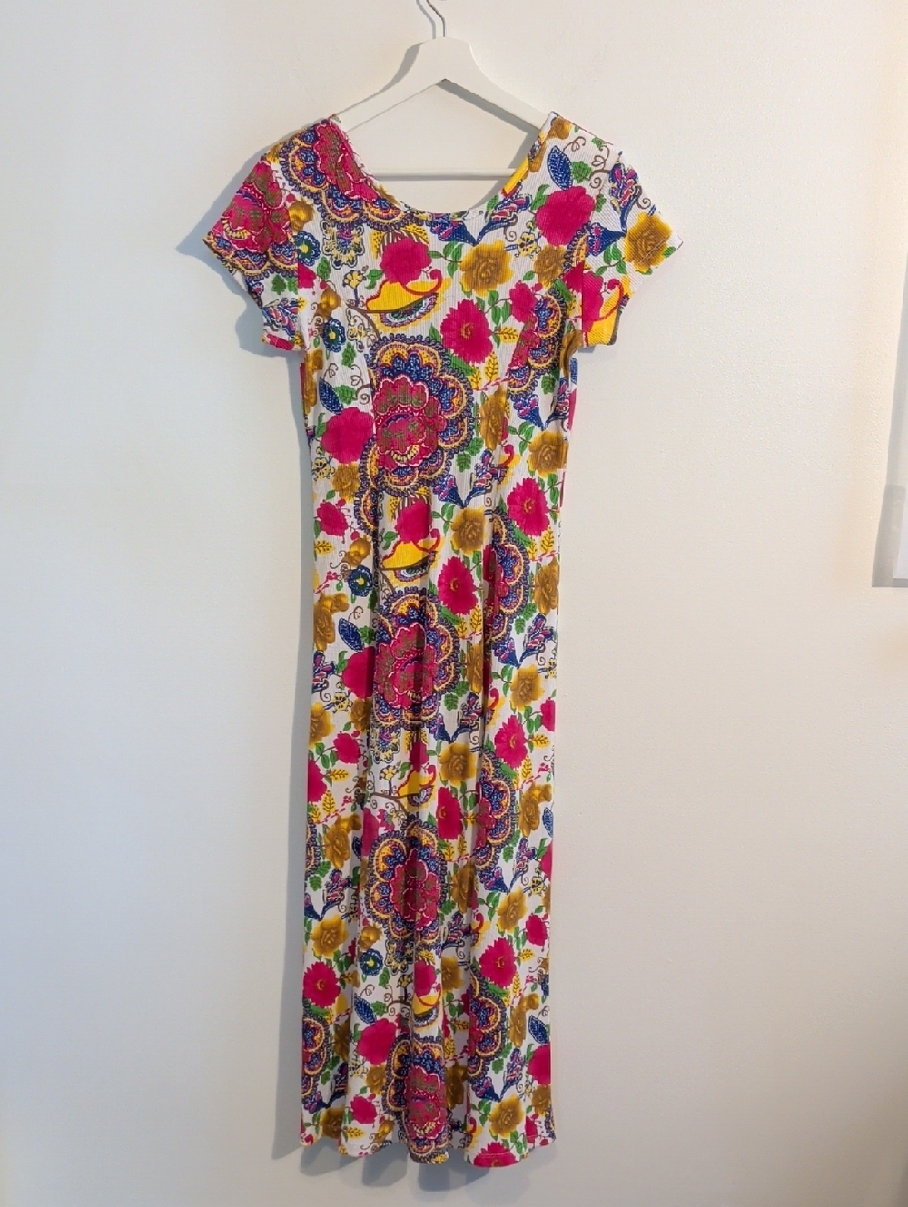 VINTAGE multicolour floral maxi dress - size medium - Picture 9 of 9